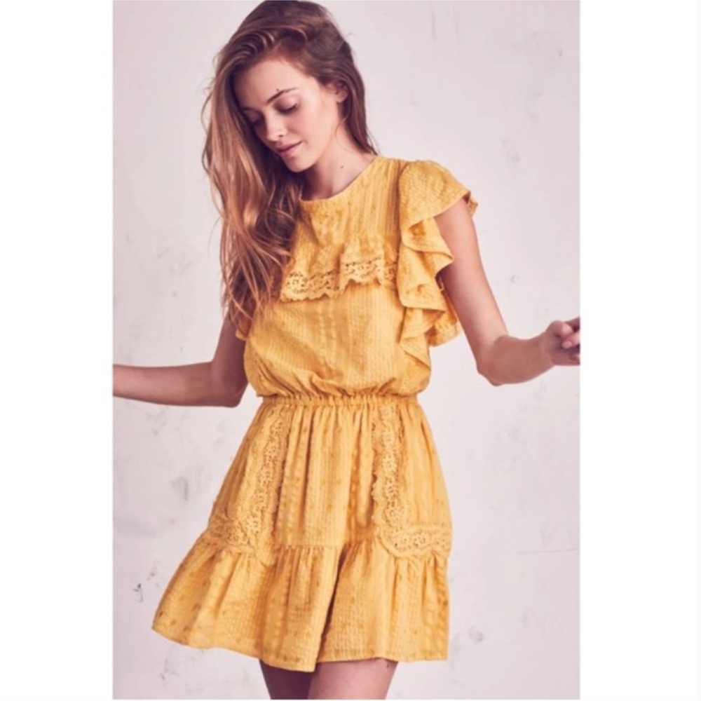 LoveShackFancy Whitney Dress in Marigold